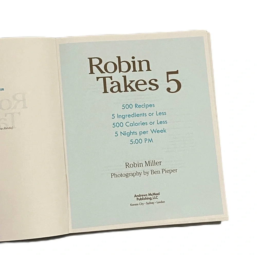 Robin Takes 5 paperback cookbook
